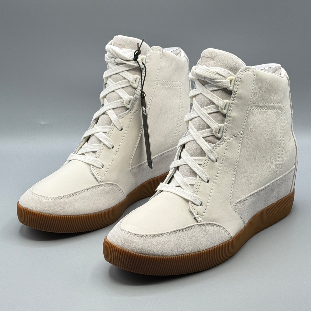 Sorel Women's 9.5 Boots Hidden Wedge‎ White Sea Salt Gum Out N About Waterproof